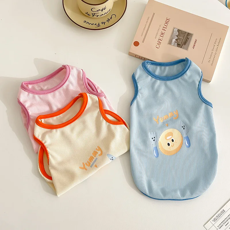 Chaleco de bloqueo de Color para mascotas, camiseta sin mangas grande para el hogar, protección solar al aire libre, ropa para perros, chaleco refrescante para ropa para cachorros - imagen 3