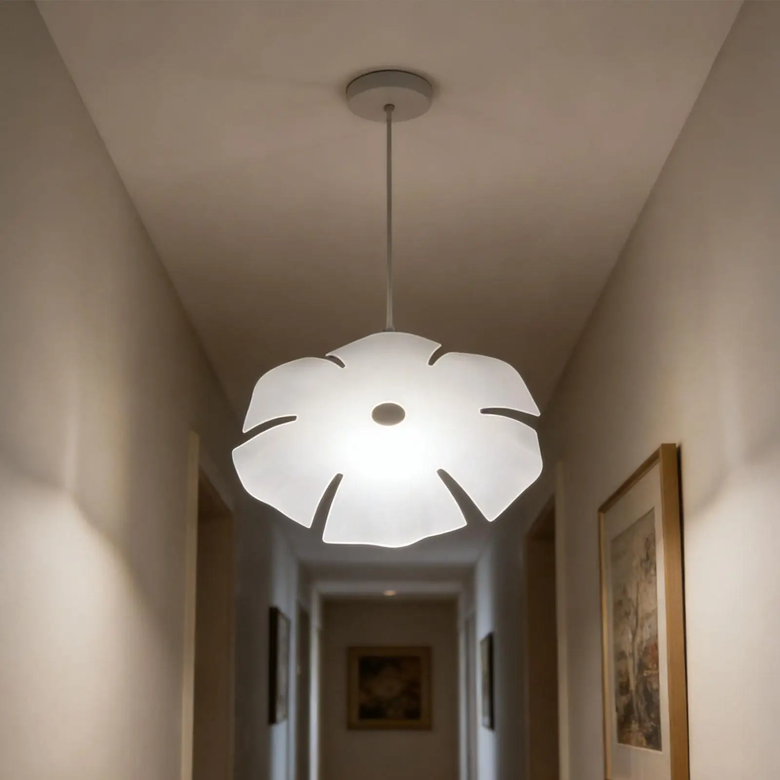 Pantalla floral de PVC para lámpara de mesa – Estilo minimalista - imagen 3
