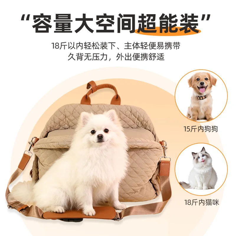 Transportín impermeable para gatos y perros, desmontable para coche - imagen 5