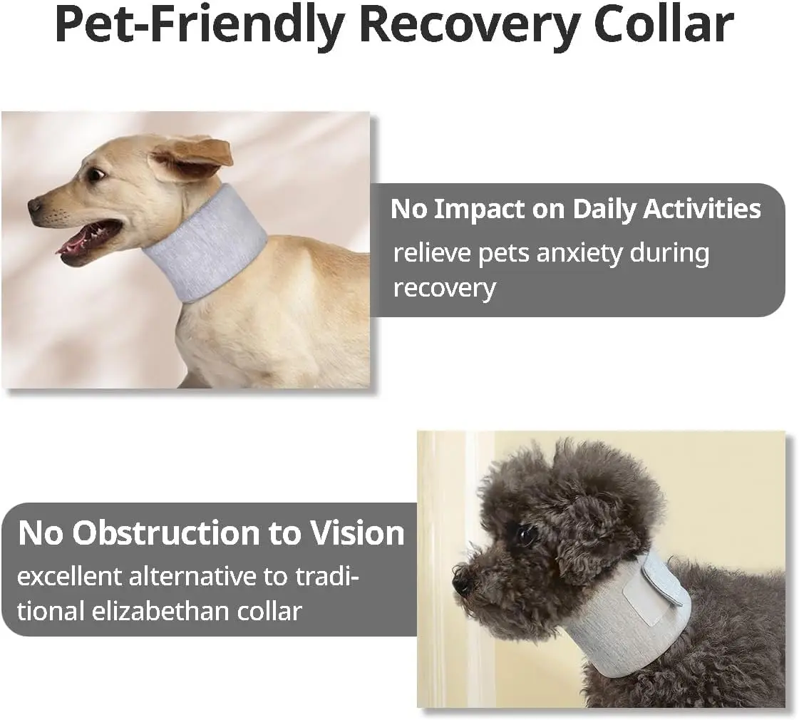 Cómoda correa protectora para el cuello del perro para después de la recuperación de la cirugía, previene la curación de heridas, las heridas y las eructuras antimordeduras de las mascotas - imagen 4