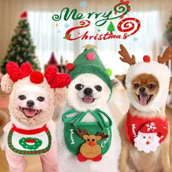 Gorro navideño con astas para perros y gatos + toalla absorbente