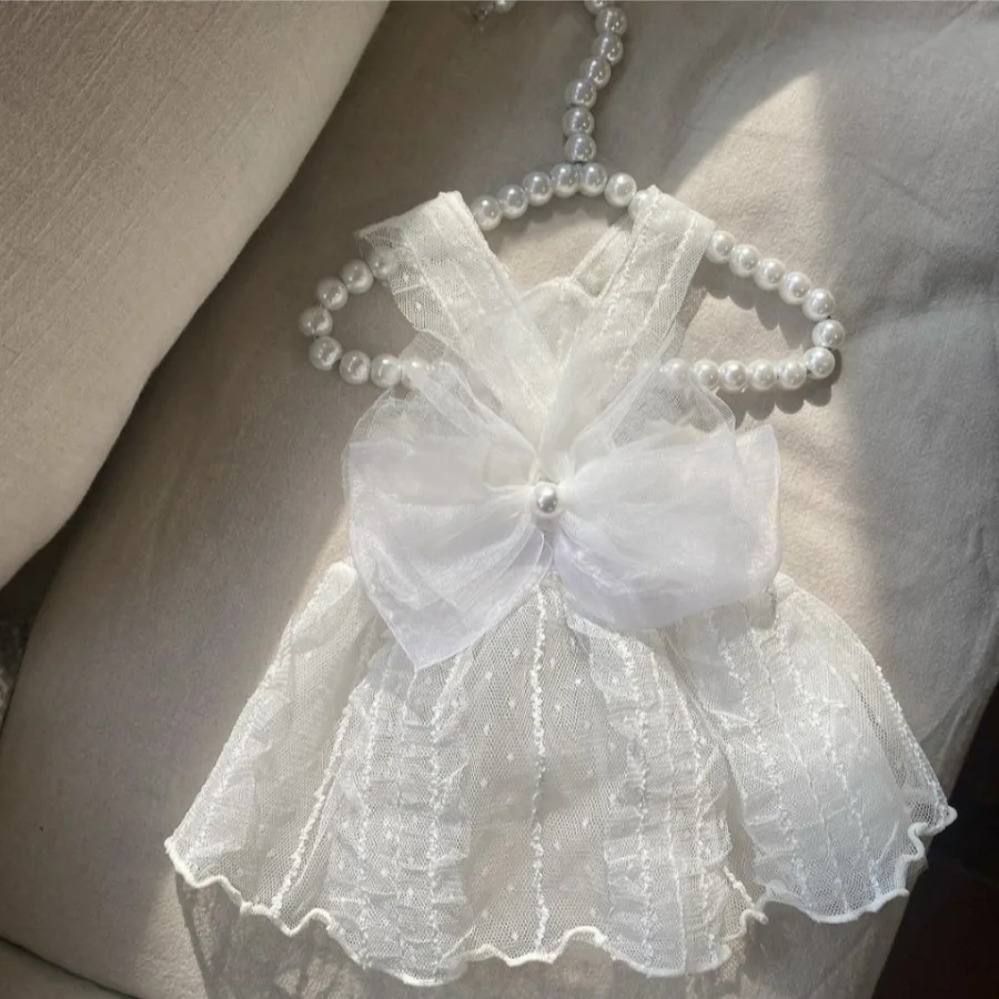 Falda de verano para mascotas, ropa de Pomerania de peluche, vestido de novia para perros pequeños y gatos, productos para mascotas - imagen 4