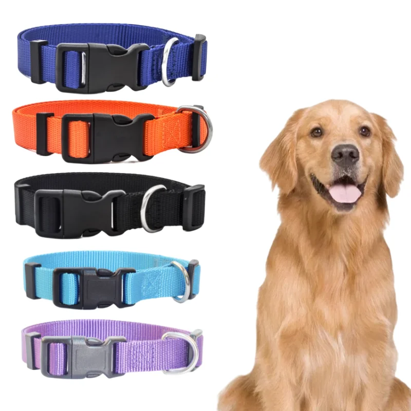 Collares ajustables para mascotas, Collar de nailon para cachorros y gatitos, banda para el cuello fuerte y duradera, adecuado para perros y gatos pequeños y medianos
