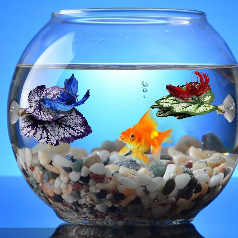 Simulación de pecera de Acuario, hamaca de paisaje de hoja Betta, descanso de peces, hoja de desove, cama de descanso de peces de Planta Artificial - imagen 3