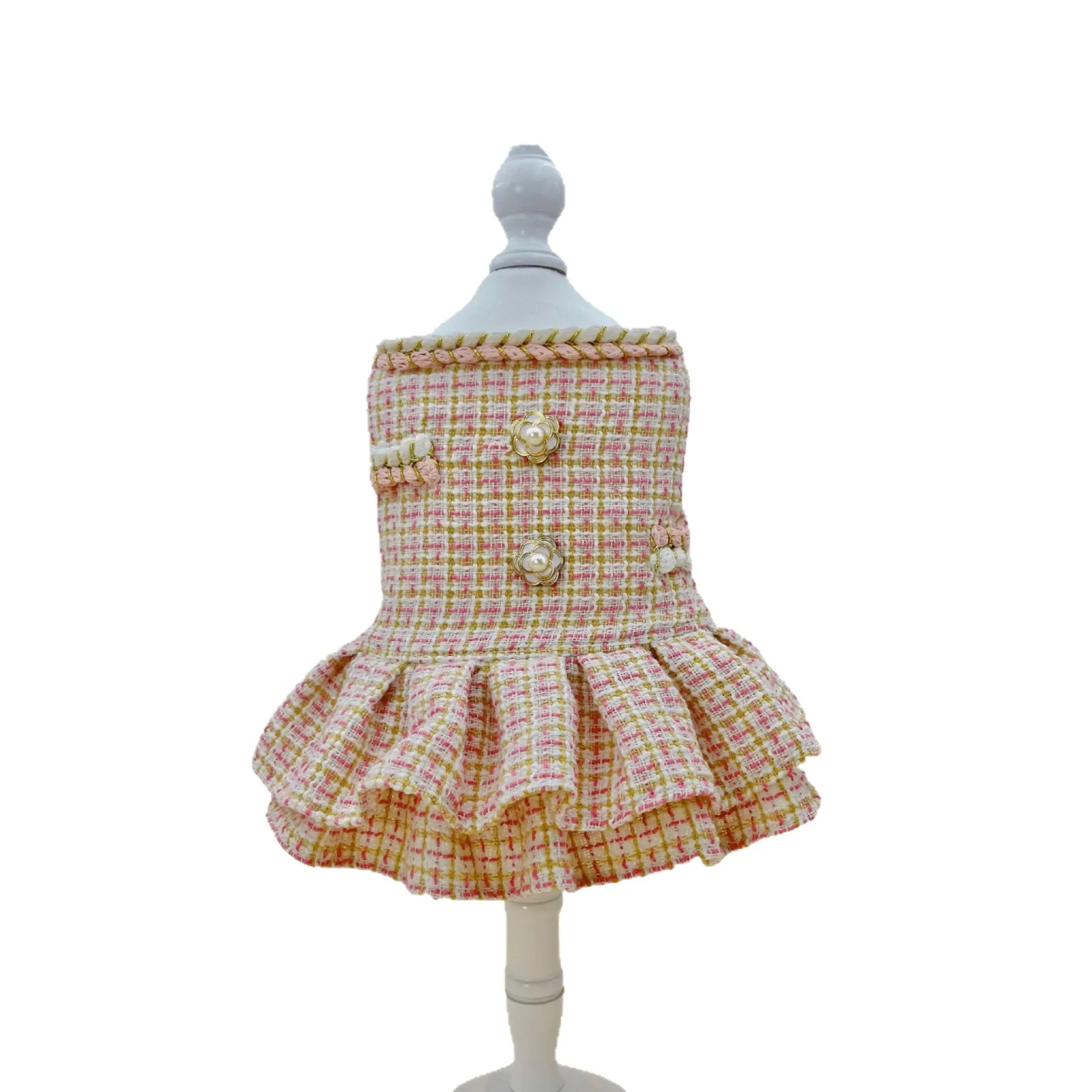 Falda mullida de lana para otoño e invierno para mascotas, falda de princesa para perros pequeños, abrigo de invierno, vestidos para perros pequeños, ropa para cachorros - imagen 5