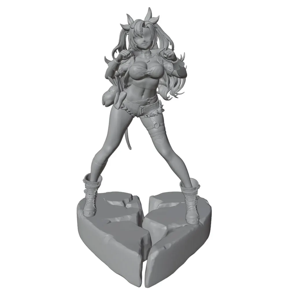 Figura decorativa anime 3D gris para gatos y perros – Estilo original - imagen 2
