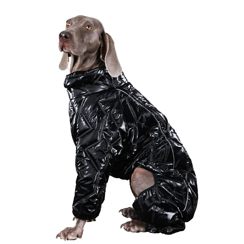 Ropa grande para perros de tela de alta calidad, chaqueta impermeable con cuello alto para perros de 4 patas, ropa Labrador Golden Retriever Dobermann - imagen 5