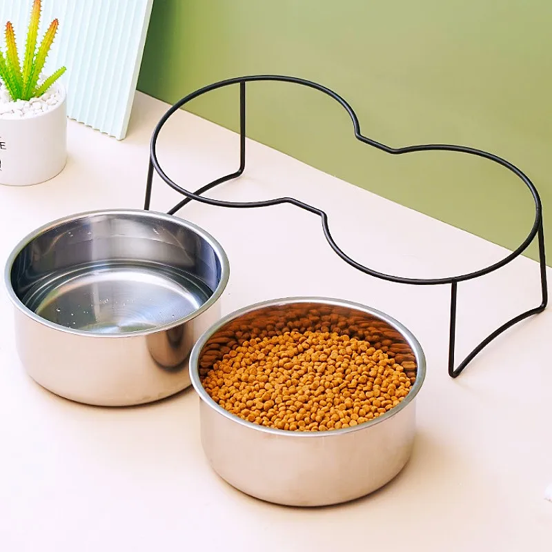 Cuencos para perros, cuenco de comida para perros de acero inoxidable, cuencos protectores para el cuello, bebedero antigolpes para perros, contenedor de comida para perros de gran capacidad - imagen 4