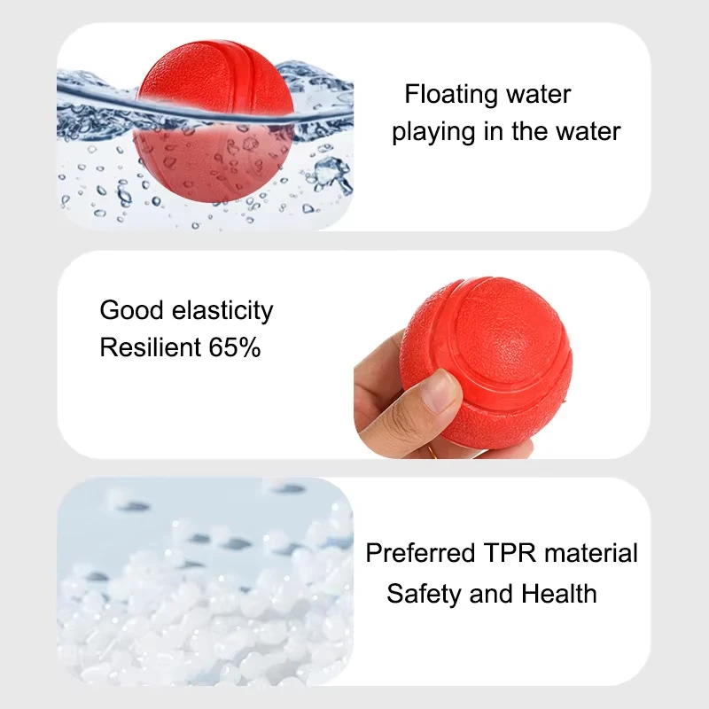 Pelota de goma indestructible a prueba de masticar, tamaño S a L, juguete hinchable duradero para perros para entrenamiento de mascotas, pelota Molar interactiva resistente a masticar - imagen 5