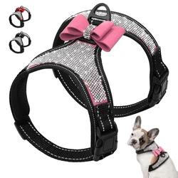 Arnés reflectante para perros pequeños y gatos – Ajustable y Decorado