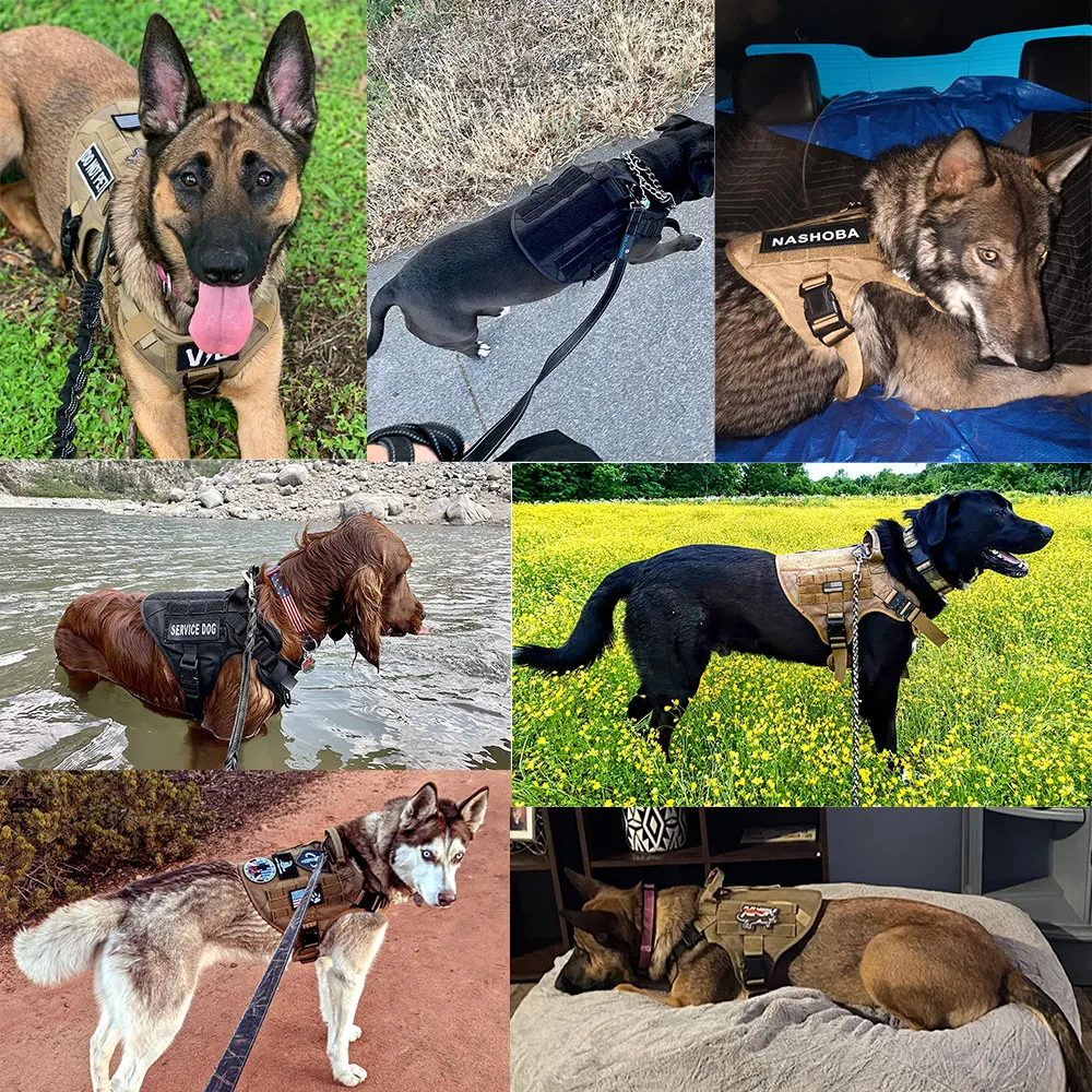 Arnés para perro grande, bolsas con correa, chaleco para caminar para entrenamiento de pastor alemán, arneses para perros medianos y grandes, accesorios - imagen 4