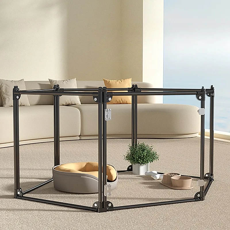 Caja panorámica transparente para perros, caja interior para perros, valla de Villa de lujo para evitar la Escape, productos para mascotas, accesorios para vallas - imagen 4