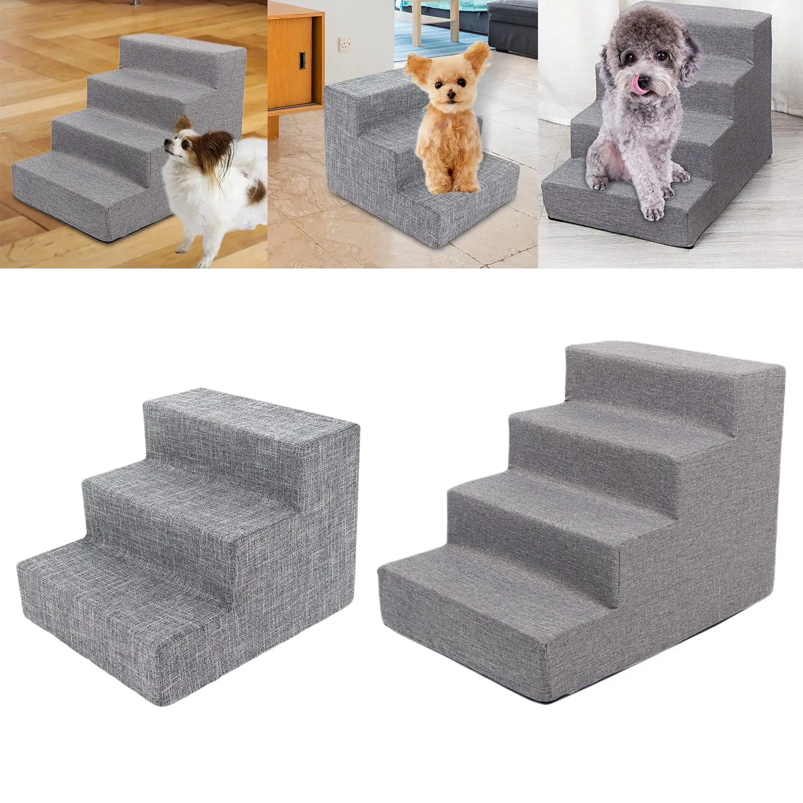 Escalones para perros y gatos pequeños, rampa lavable, antideslizante, extraíble - imagen 3