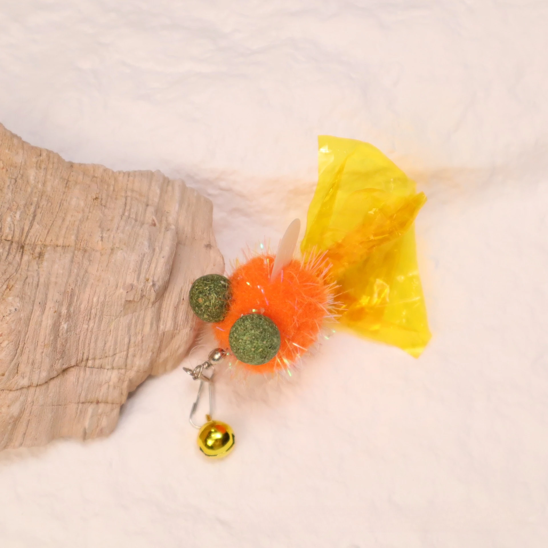 2 uds/3 uds borla pez dorado abeja reemplazar gato palo de burlas insecto gato juguete interactivo juguetes para mascotas para gatito - imagen 4