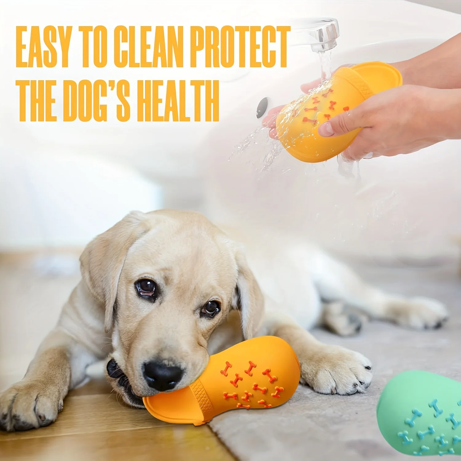 Juguete masticable de goma zapatilla para perros – Limpieza dental - imagen 3