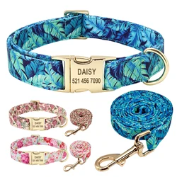 Conjunto collar y correa floral para perro – Cómodo y resistente