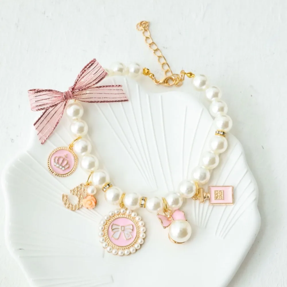 Collar para gatos y perros - elegante con campana de perlas - imagen 3
