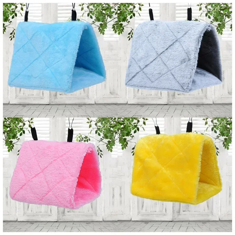 Jaula cálida para pájaros y loros, hamaca colgante, tienda de campaña, cama para pájaros, jaula para dormir, accesorios de decoración, casa de pájaros, nido - imagen 5