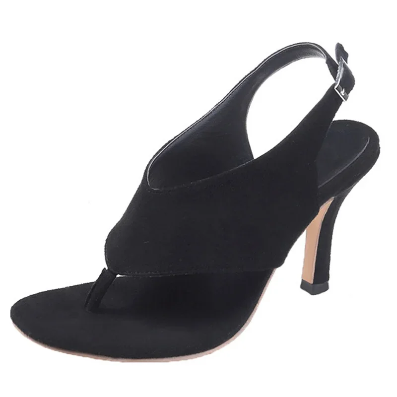 Sandalias de tacón alto a la moda para Mujer, Zapatos de tacón con correa en el tobillo, calzado de verano, 2024 - imagen 5