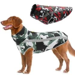 Abrigo impermeable de cuello alto para perros medianos y grandes