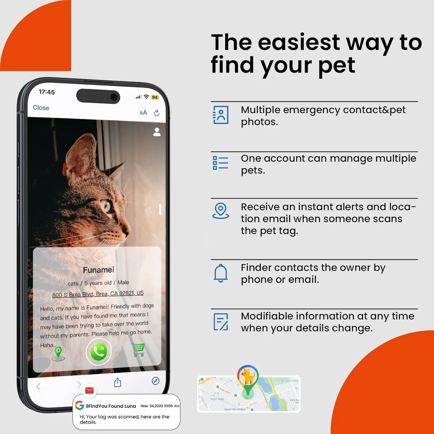 Collar reflectante para gatos Airtag, transpirable ligero con estuche Airtag para rastreador GPS y etiqueta de identificación QR, collar para perros pequeños para gatos y gatitos - imagen 4