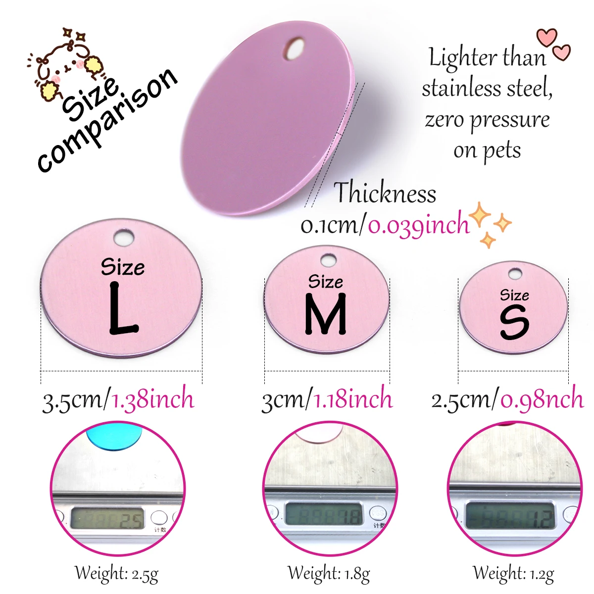 Placa identificación personalizada para perro y gato - Modelos y colores - imagen 5