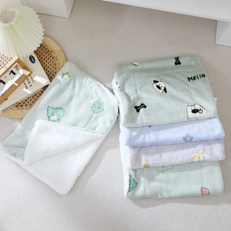 Inverno quente macio cobertor do cão gatinho filhote de cachorro ninho velo esteira para proteção cama interior lavável gato bonito impressão cobertor suprimentos para animais de estimação - imagen 5