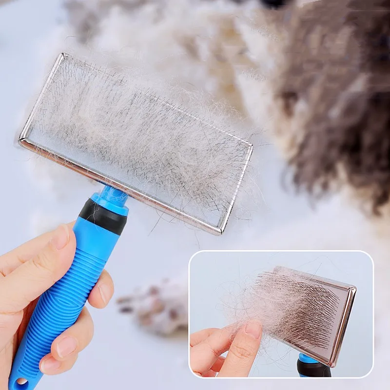 Peine para perros, cepillo para el cuidado de mascotas, removedor de pelo para perros, peines de dientes largos para perros grandes, limpieza de nudos, masaje, cepillo para gatos, suministros para mascotas - imagen 4