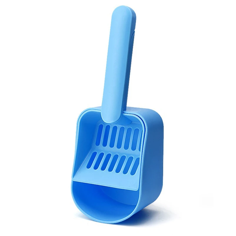 Pala de arena para gatos, pala de plástico para arena para gatos con Base, caja de arena para gatos autolimpiante, pala para gatitos, herramientas de limpieza para inodoro, suministros para gatos - imagen 4
