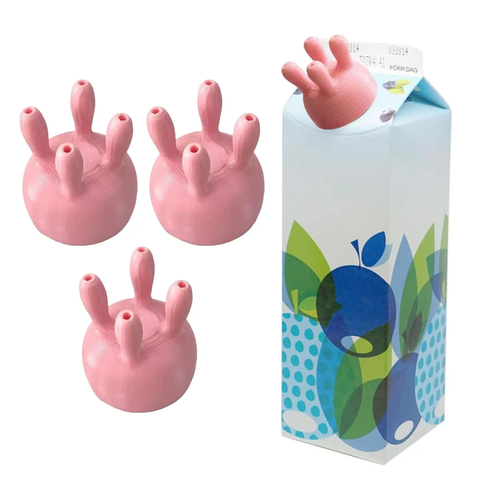 3Pcs Milk Carton Cap Creative Boxed Milk Diverter for Thanksgiving Shop Home