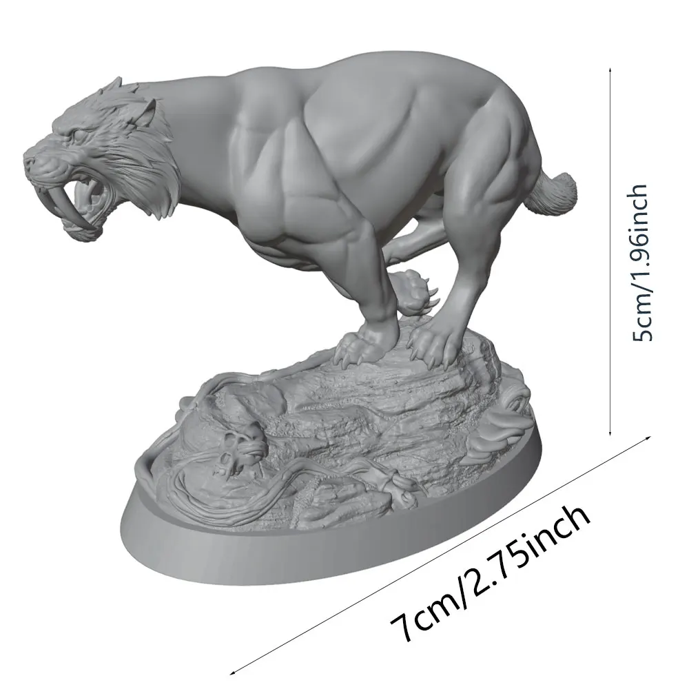 Miniatura tigre resina para colección de gatos – Figura decorativa