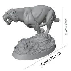 Miniatura tigre resina para colección de gatos – Figura decorativa