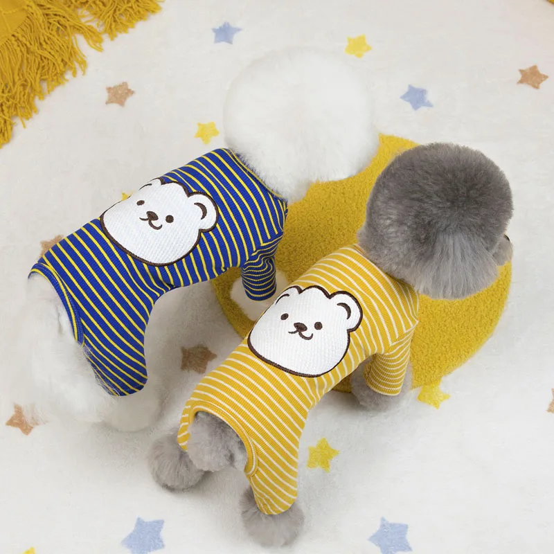 Ropa para perros tira Sudadera con capucha pantalón mono Pijamas chándal para perros pequeños Shih Tzu Dachshund cachorro Pijamas monos todo en uno XXL - imagen 2