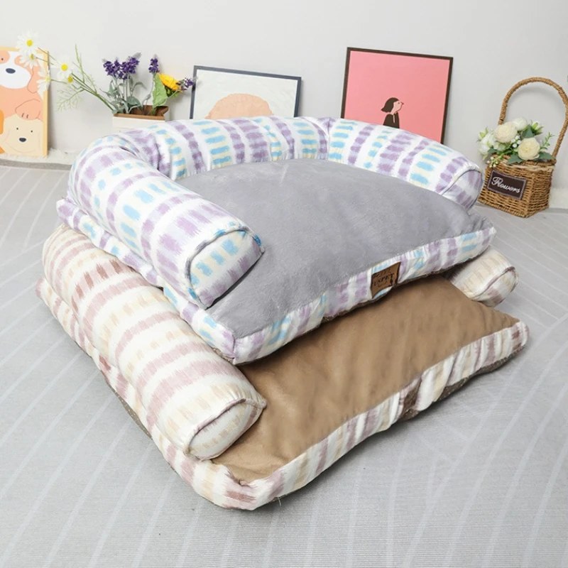 Perrera nido para mascotas sofá extraíble para mascotas cama para gatos cálido cojín Universal para perros para las cuatro estaciones cojín para gatos suministros para perros - imagen 4