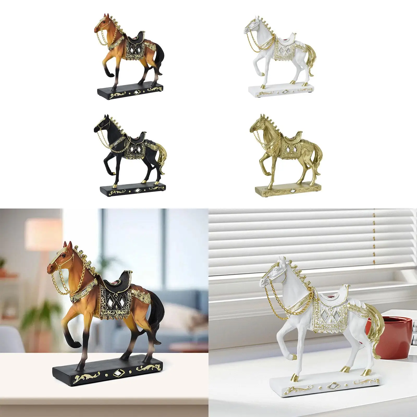 Horse Statue Desktop Figurine Creative Housewarming Gift Horse Ornament for Home Decor Office Furniture Animal Lovers Bookcase Horse Statue Desktop Figurine Creative Housewarming Gift Horse Ornament for Home Decor Office Furniture Animal Lovers Bookcase