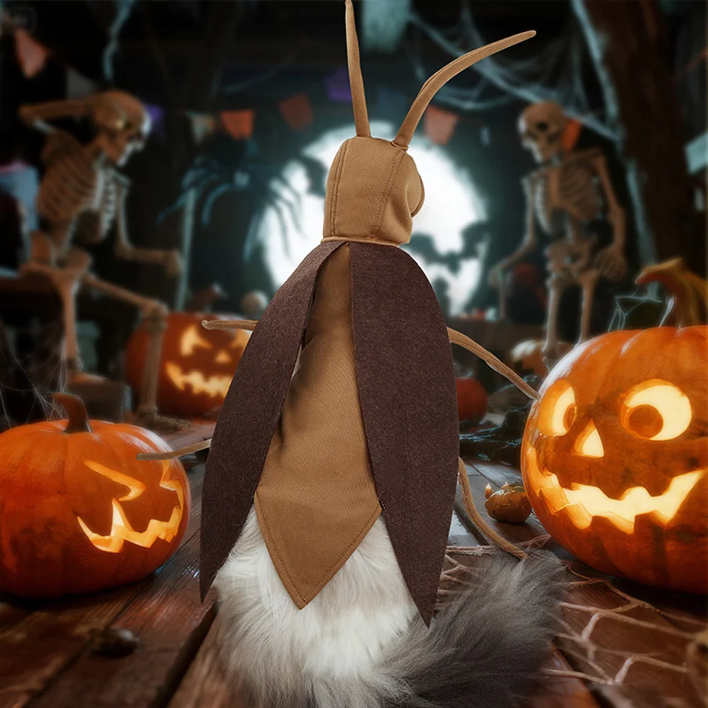 Disfraz de Halloween para mascotas, traje de cosplay de cucarachas para perros y gatos, accesorio novedoso para mascotas para fiesta navideña - imagen 4