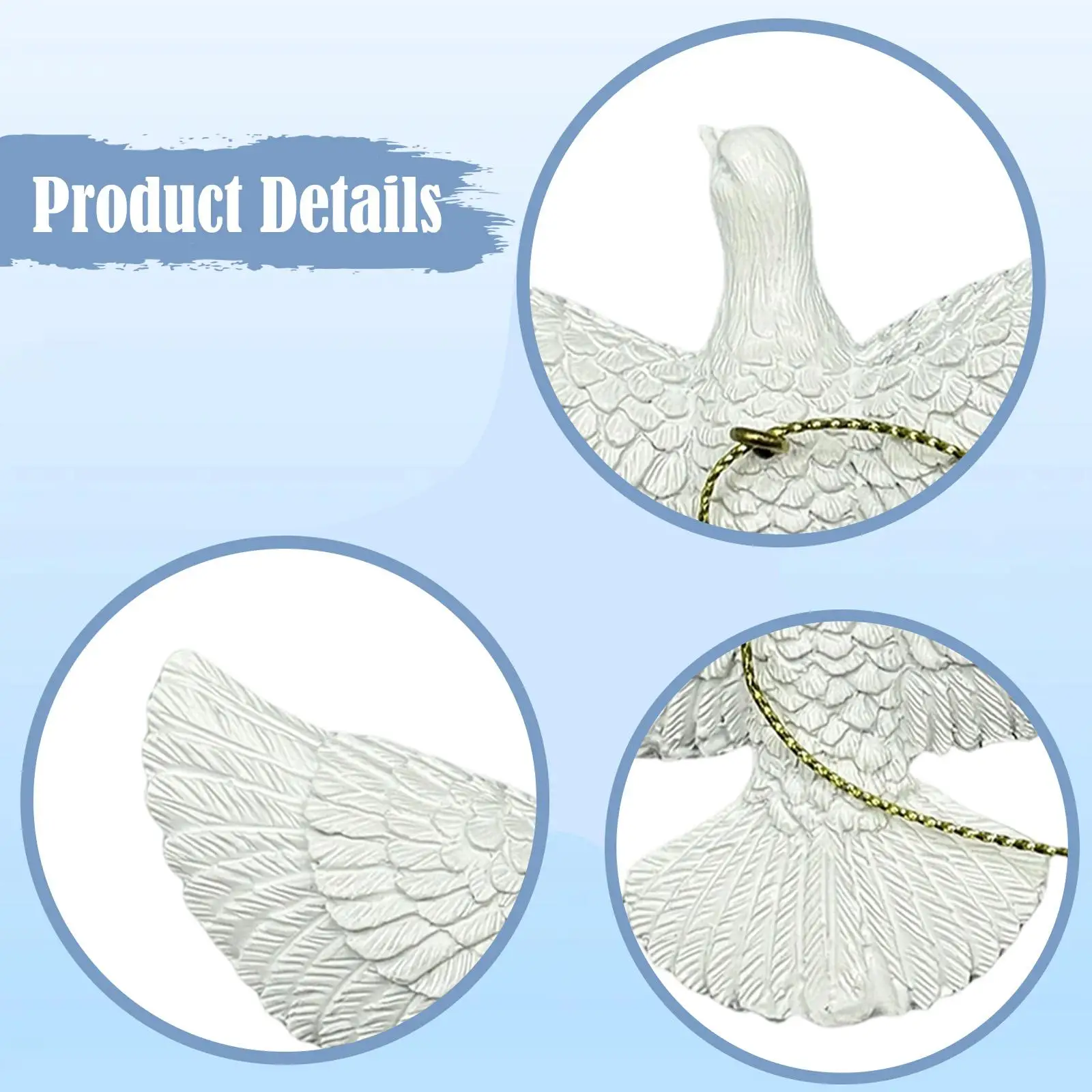 Adorno de paloma de la amistad, decoración navideña, adorno colgante decorativo creativo de Navidad para cumpleaños, aniversario, corona de oficina - imagen 5