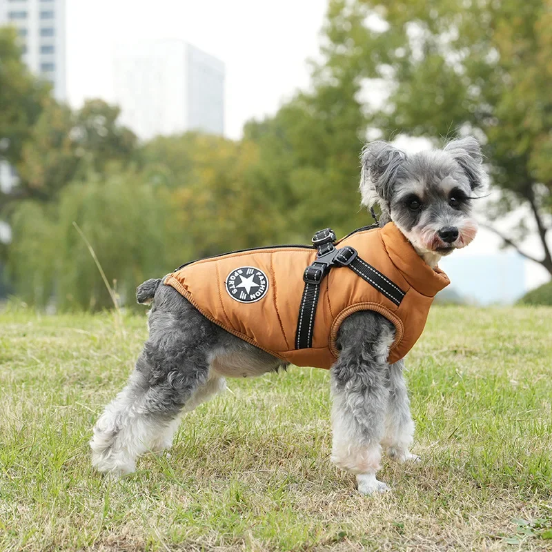 Chaqueta cálida a prueba de viento para perros, abrigo de algodón para perros pequeños, medianos y grandes, suministros para mascotas, Otoño e Invierno - imagen 5