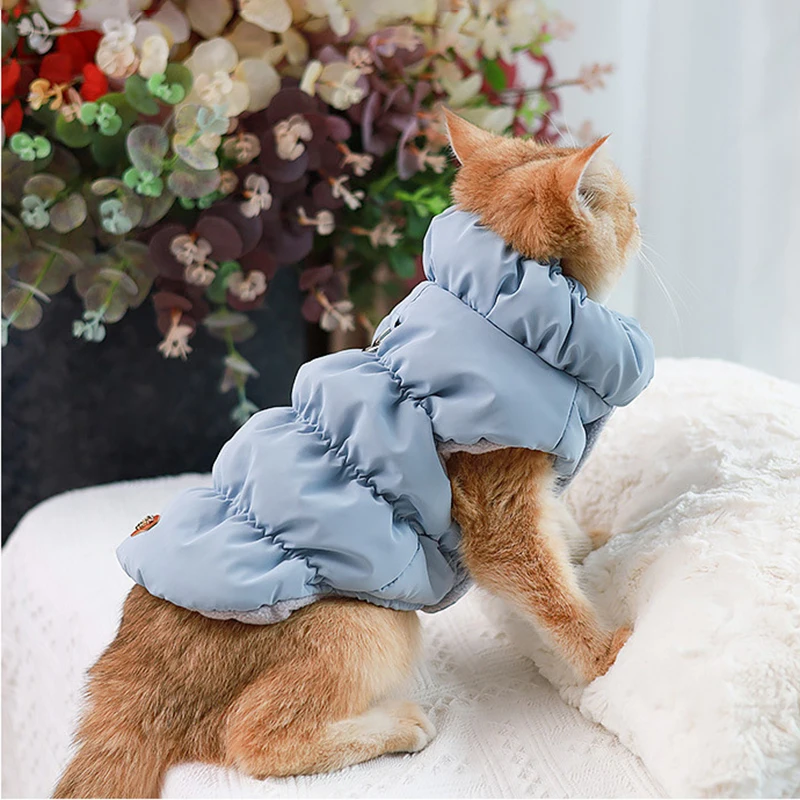 Ropa cálida para perro, chaqueta de plumón para mascotas, chaqueta acolchada para cachorros, ropa para perros pequeños y medianos, disfraz de Chihuahua, Parka gruesa para gatos - imagen 5