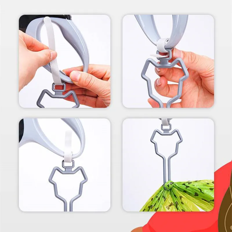 Soporte para bolsa de caca de perro, Clip portador de residuos para mascotas, dispensador de correa para perro manos libres, bolsas para caca de cachorro para caminar al aire libre, Clip fácil de llevar - imagen 4