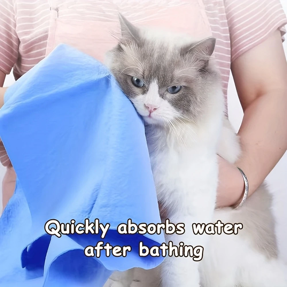 Toalla de microfibra de secado rápido para perros, Toalla de baño duradera, manta súper absorbente, Toalla de baño para el cuidado de mascotas para perros pequeños, medianos y grandes, 1 ud. - imagen 2