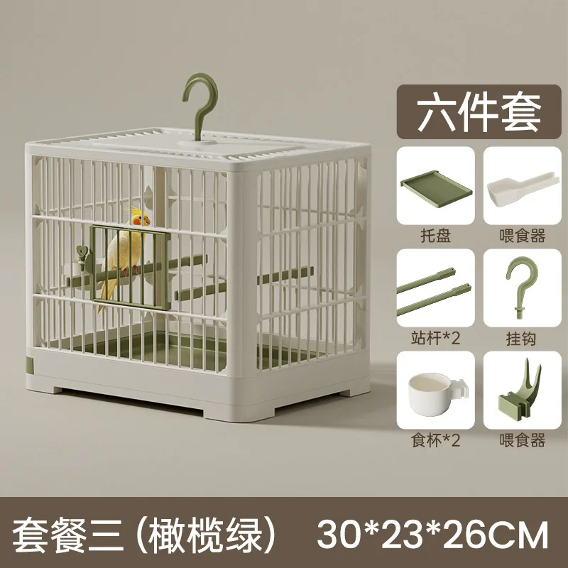 Jaulas para pájaros, jaula para loros, Villa, gran espacio, artefacto transpirable para caminar con pájaros, portátil para exteriores con jaula de visualización, suministros para mascotas - imagen 3