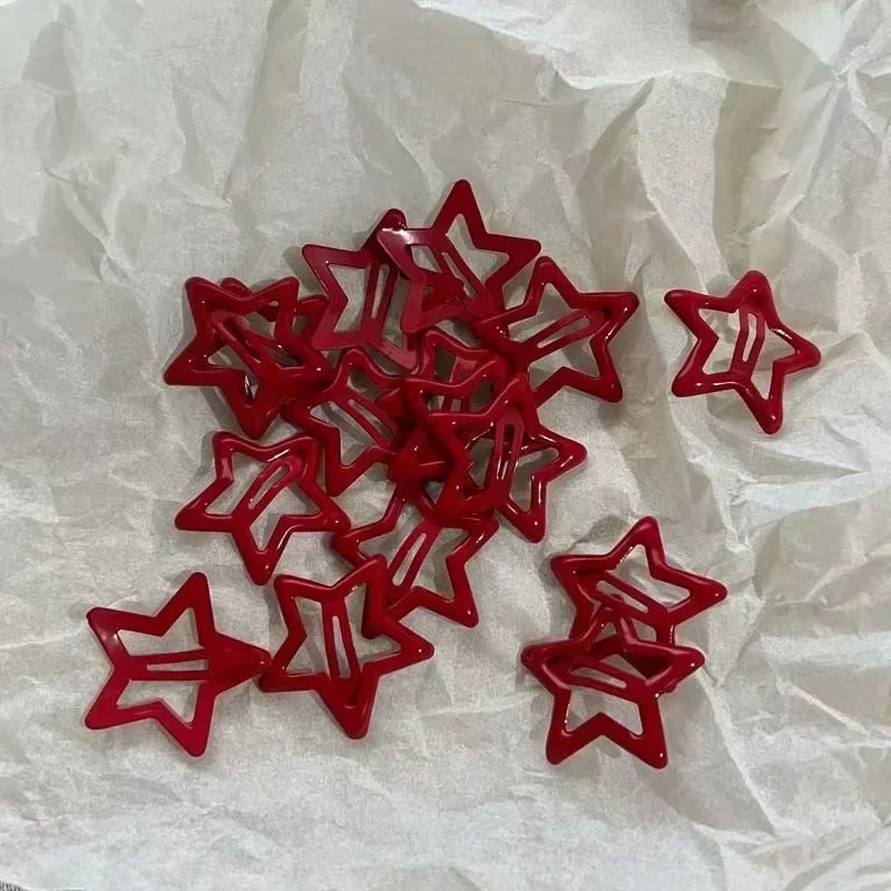 10 Uds. Accesorios para el cabello para perros y gatos, horquilla de estrella de Color rojo, pinza para el pelo bonita y fresca para perros, accesorios para el cabello a la moda, suministros para perros - imagen 3