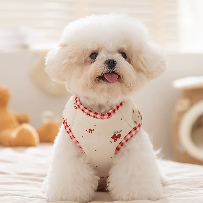 Chaqueta suave a la moda para perros, abrigo, ropa cálida de invierno para perros, chaleco con estampado bonito para cachorros, abrigo grueso acolchado para gatos, ropa maltesa para mascotas - imagen 3