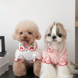 Jersey de cereza para gatos y perros – Suéter con manga de burbuja