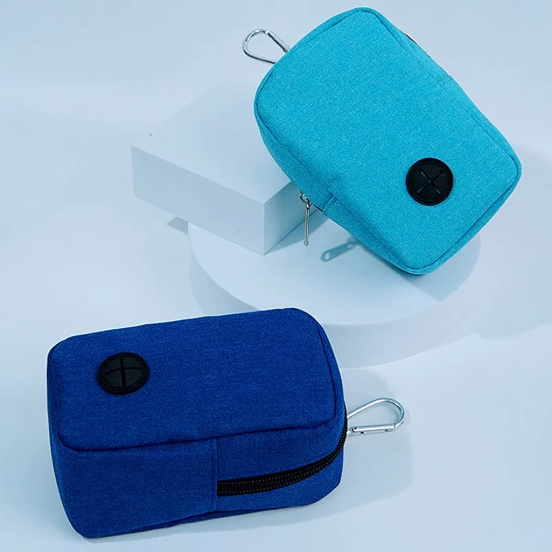 Dispensador de bolsas para excrementos de perros, soporte para bolsas de excrementos de perros manos libres, bolsas de almacenamiento portátiles para entrenamiento de perros, soporte para bolsas de mierda para caminar - imagen 5