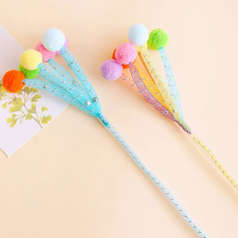 Juguetes para gatos, palos para gatos, bola de lana, borla, juguete interactivo para gatos con campana, palos elásticos, juguetes para gatos, suministros para mascotas - imagen 3