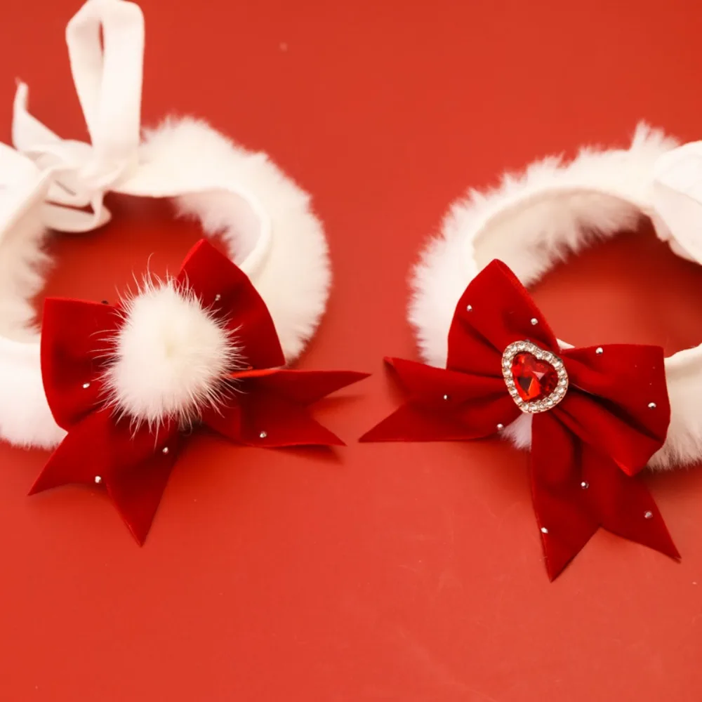 Collar bufanda felpa roja cálida para gatos y perros – Año Nuevo Chino - imagen 2