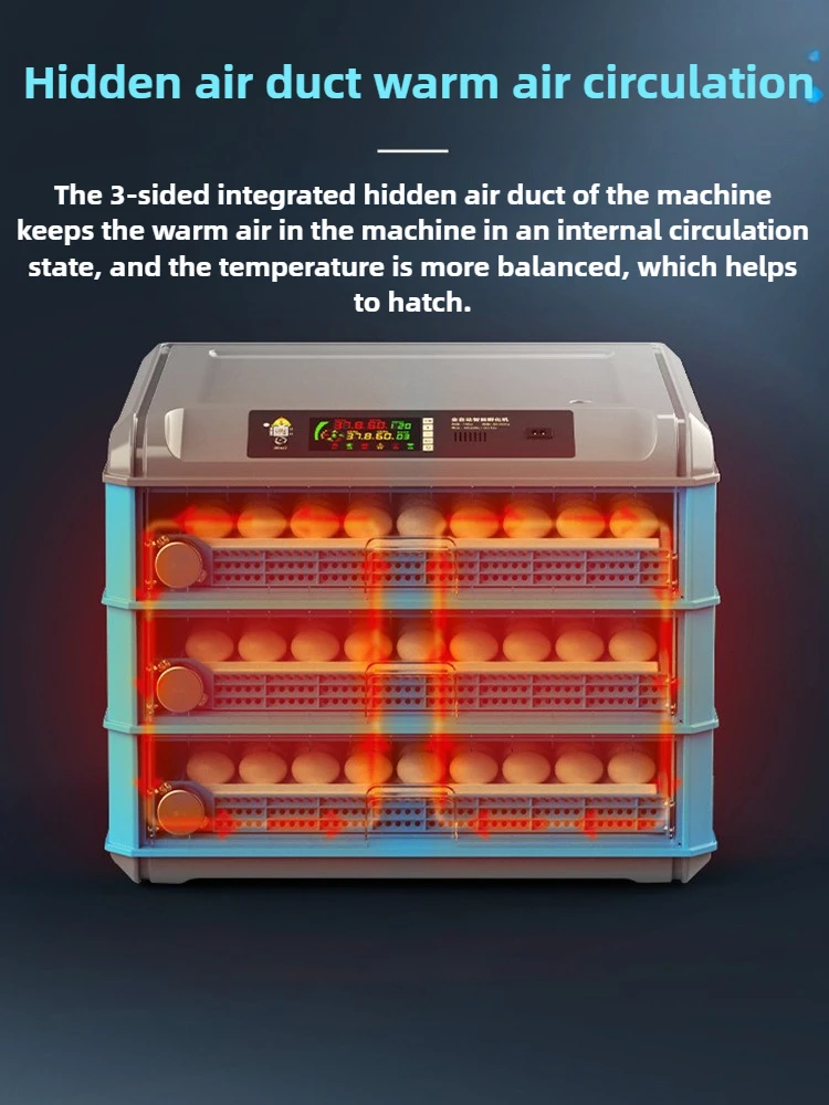 Máquina incubadora de pollitos con capacidad de 256-500 huevos, incubadora completamente automática, huevos de pato, incubación, Control automático de temperatura y humedad - imagen 3