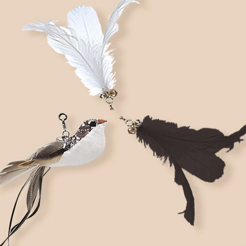 Nuevo juguete para gatos, palo de plumas, juguete interactivo, súper succión, taza de juguete para gatitos, accesorios de repuesto para gatos extraíbles de 2 plumas - imagen 5